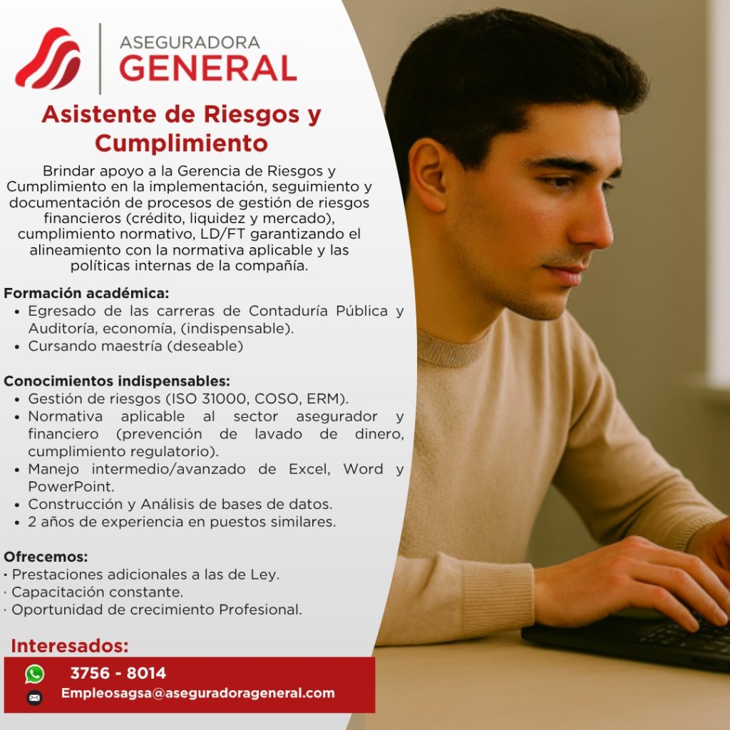 Asistente de Riesgo y Cumplimiento